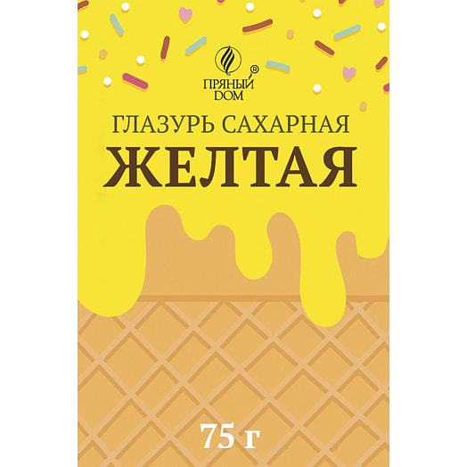 Глазурь желтая 75г ЧУП Пряный Дом Беларусь Пряный Дом