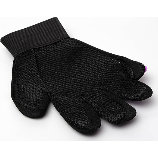 Перчатка-щетка для шерсти с удлиненными зубчиками, фиолетовая арт.5481157 Китай