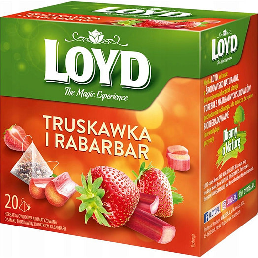 Напиток чайный Loyd Клубника и ревень  20х2г Польша