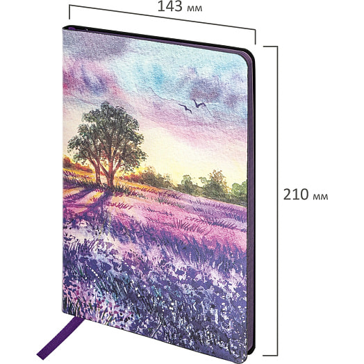 Блокнот А5 143x210мм Brauberg под кожу, 80л гибкий арт.112074 Китай