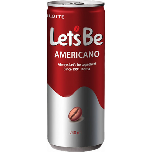 Напиток кофейный LOTTE Lets be Americano 240мл ж/б Корея