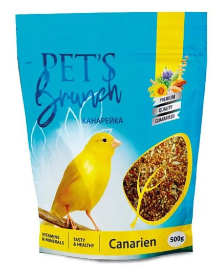 Корм сухой Pets Brunch для канареек 500г ПЭТС ФУД Беларусь Pets Brunch