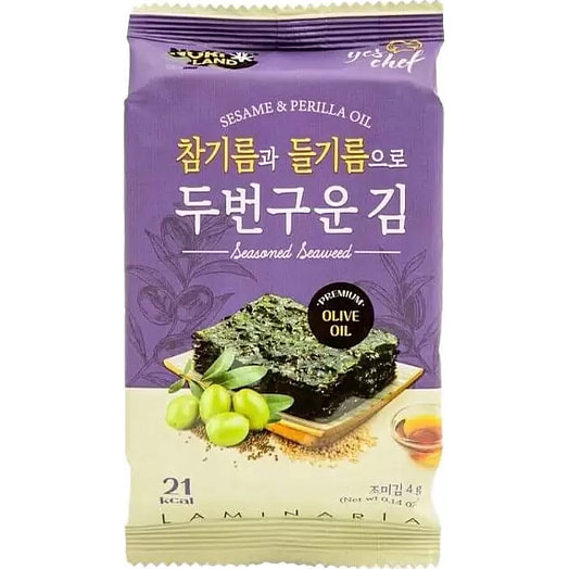 Сушеная морская капуста NORILAND с оливковым маслом 4г Hanwool Food Корея