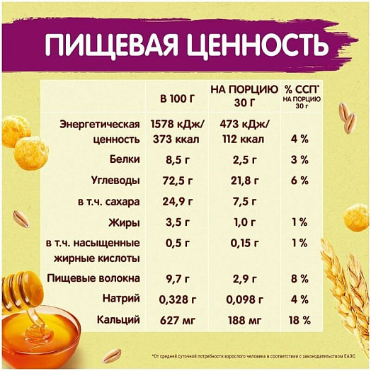 Шарики Хрутка 230г медовые Россия Nestle