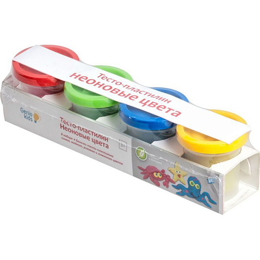 Набор Тесто-пластилин кор. неоновые цвета арт.TA1016V Беларусь