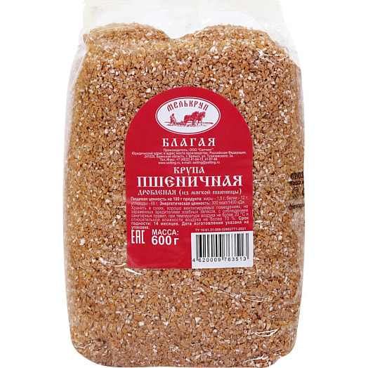 Крупа пшеничная дробленая Мелькруп 600г Россия
