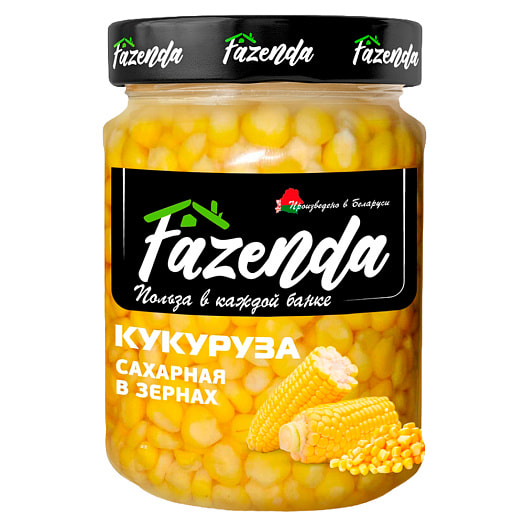 Кукуруза Фазенда сахарная в зернах 450г ст/б Волковысское ОАО Беллакт Беларусь