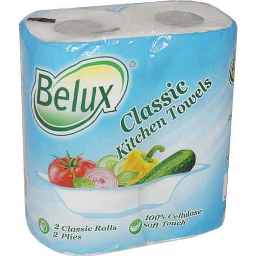 Полотенца бумажные Belux Classic 2-х слойные,2 рул. Россия