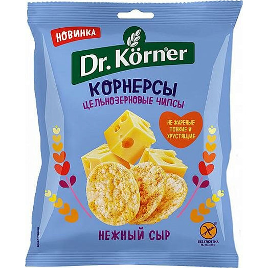 Корнерсы рисовые хрустящие 40г с сыром без глютена ОАО Хлебпром Россия Dr. Korner