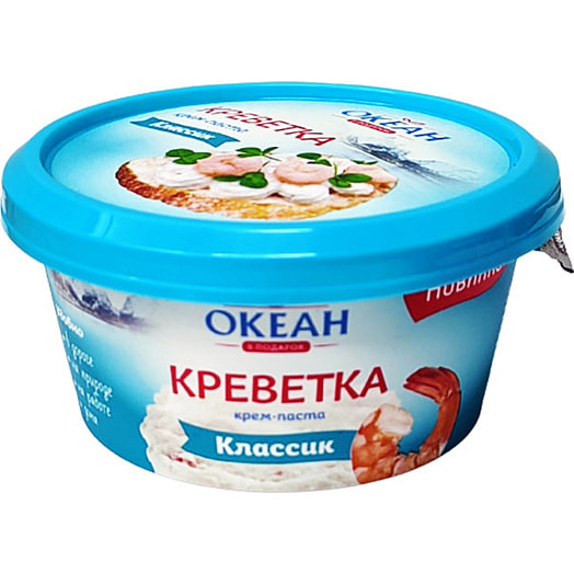 Крем-паста Классик из тресковых рыб 140г пл/стак. с креветкой ООО Белвнешрыбторг Беларусь Океан в подарок