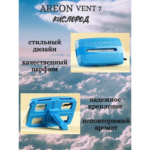 Ароматизатор воздуха Areon Vent 7 Oxygen (на дефлектор) арт.ARE-V702 BALEV CORPORATION EOOD Болгария AREON