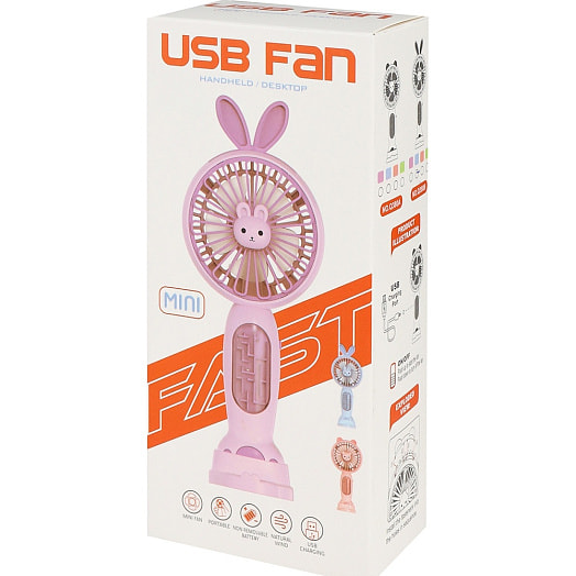 Вентилятор (USB, розовый, 9,5x7,5x13,5см) арт.Y17687316 Китай