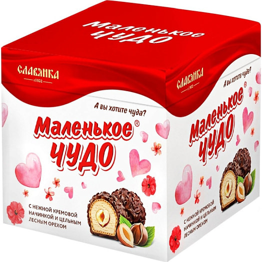 Конфеты Маленькое чудо сливочное 148г вафельные глазиров. Россия Славянка
