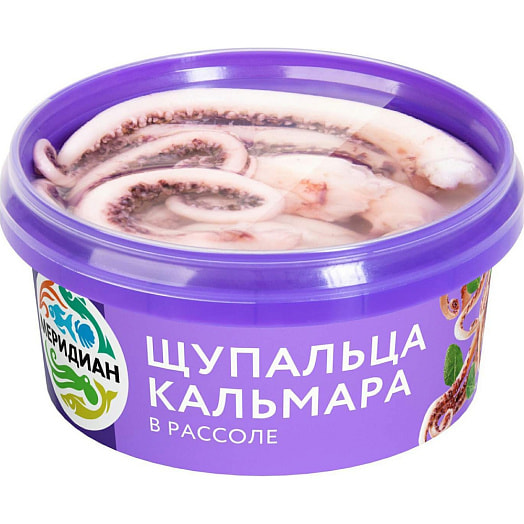 Щупальца кальмара командорского в рассоле 180г Меридиан АО Россия