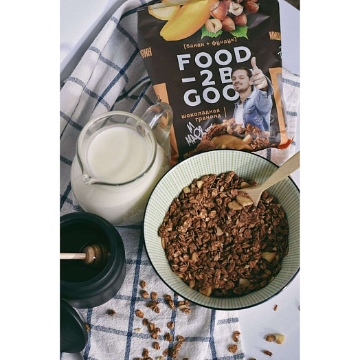 Гранола FOODTOBEGOOD шоколадная Банан-Фундук 250г м/у ООО Гранолайф Россия