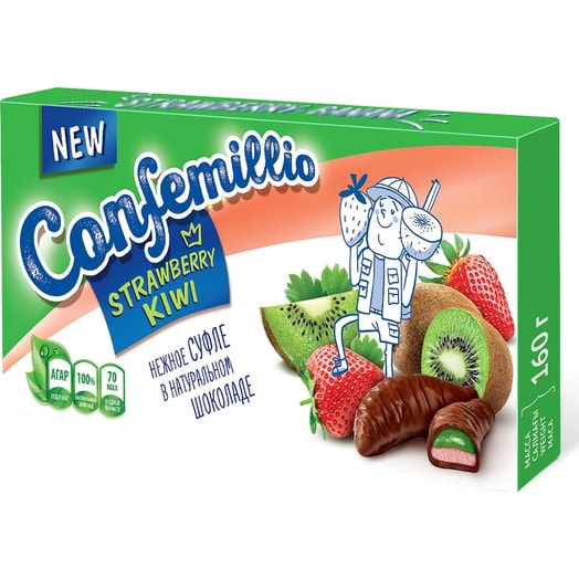 Конфеты Confemillio 160г со вкусом киви и клубники ОАО Красный Пищевик Беларусь