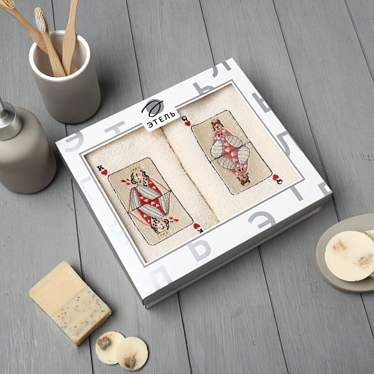 Набор полотенец Любовная пара 35*60см 2шт арт.10837718 Россия