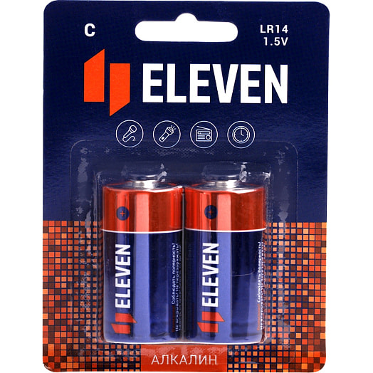 Батарейка Eleven С (LR14) алкалиновая, BC2 арт.301750 Элевен Чжэцзян Хуаронг Ко. ЛТД Китай Eleven