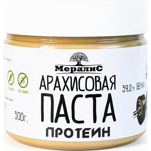 Арахисовая паста Протеин Мералис 230г п/ст ИП Сулейманов Р С Россия