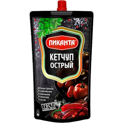 Кетчуп острый Пиканта 280г ООО Вкусный продукт Россия Пиканта