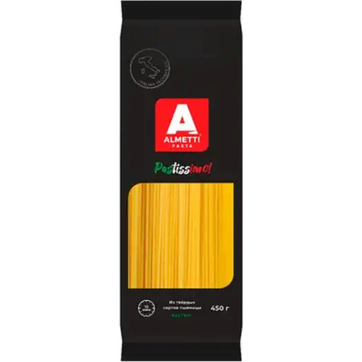 Макаронные изделия Almetti Вермишель длинная в/с гр А 450г Россия