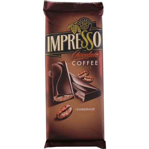 Шоколад горький Импрессо с кофейной начинкой 200г Беларусь