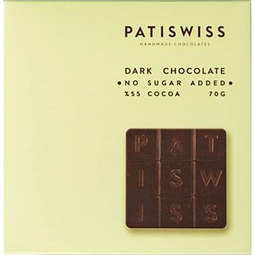 Шоколад 55% какао 70г темный без добавления сахара Patiswiss Cikolata GIda San ve Турция