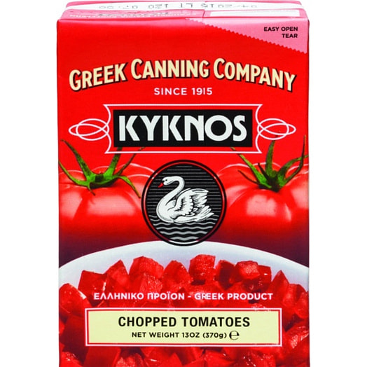 Томаты резаные очищенные в собственном соку Kyknos 370г тетра-пак Greek Canning  Co S.A. Греция