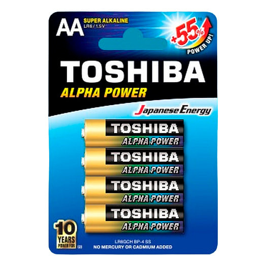 Батарейки Toshiba LR06 GCH Super Alkaline BL-4 Тошиба Лайфстайл Продакс Китай