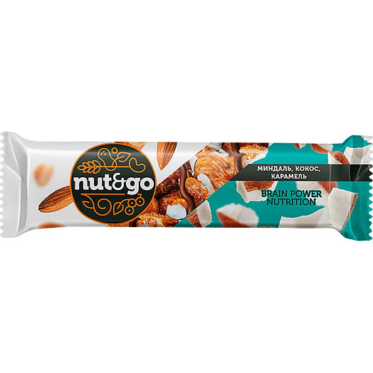 Миндальный батончик Nut&Go 36г с кокосом ООО КДВ Воронеж Россия Nut&Go