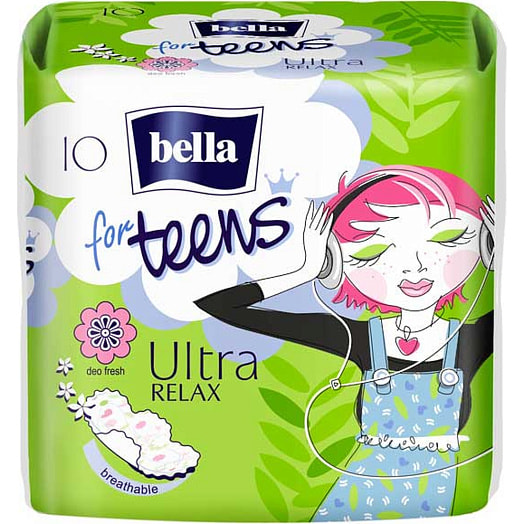 Прокладки гигиенические Bella for teens ultra relax deo 10шт Россия