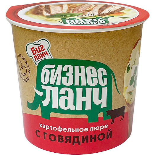 Картофельное пюре б/п Бизнес ланч с говядиной 40г пл/стак. ООО ТПК БиоФуд Россия