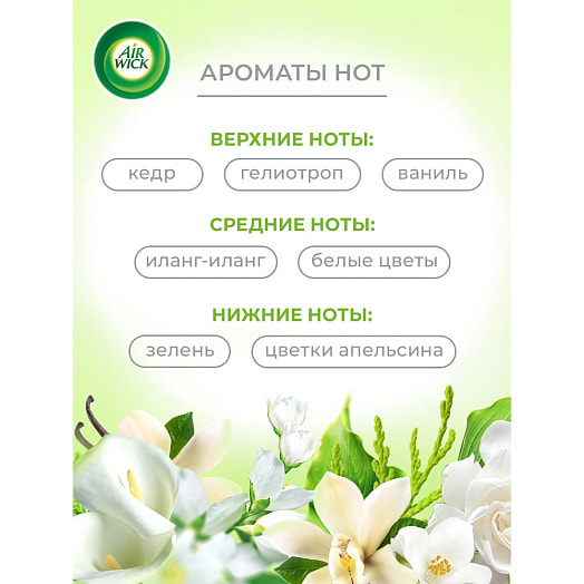 Освежитель воздуха Air Wick Pure Иланг-иланг, белые цветы 250мл Reckitt Benckiser Россия Air Wick