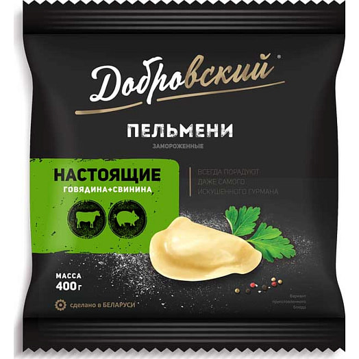 Пельмени Добровский 400г настоящие зам ООО ПровитБел Беларусь