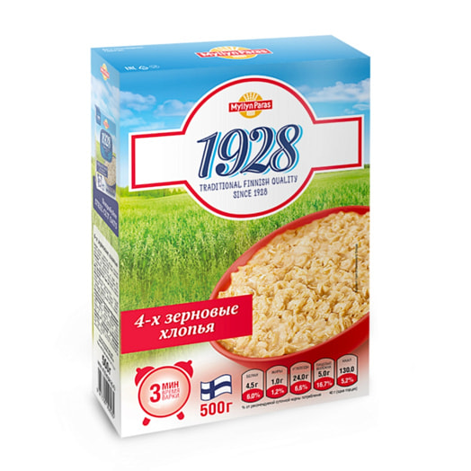 Хлопья Myllyn Paras 500г 4-х зерновые Финляндия
