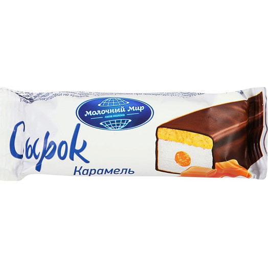 Сырок глаз на печенье с карамелью 23% 40г ОАО Молочный Мир Беларусь