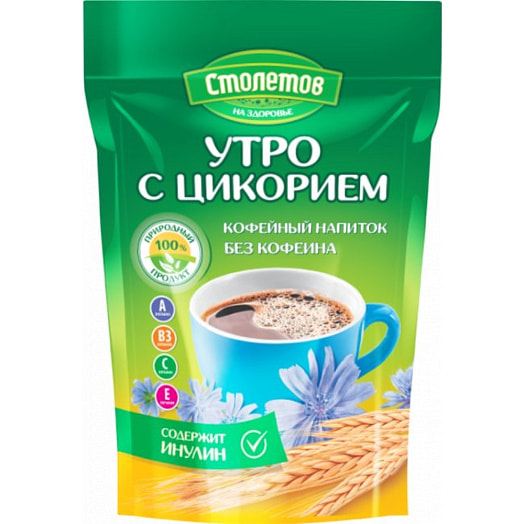 Кофейный напиток Утро с цикорием Столетов 100г АВД продакшен ООО Беларусь