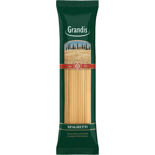 Мак изд Grandis Спагетти гр А в/с 450г АО СКМИ Россия