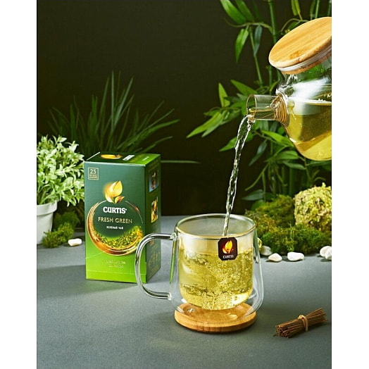 Чай Curtis fresh green 40г зеленый с цветочным ароматом Компания Май Россия Компания Май