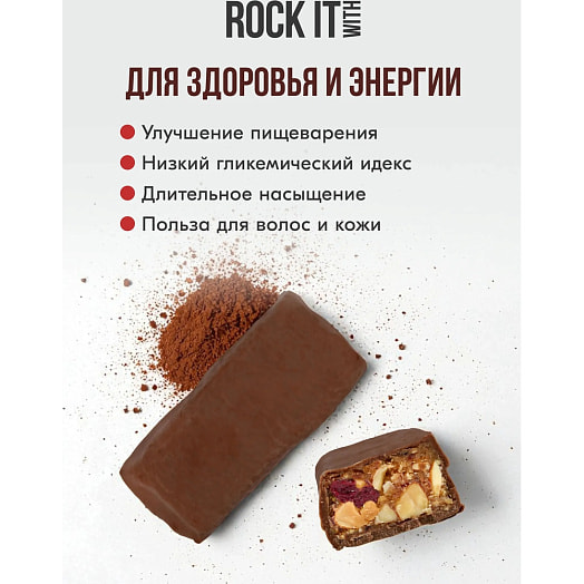 Батончик Rock it protein Миндаль, вишня в шоколаде 40г ООО Рокет Фуд Россия
