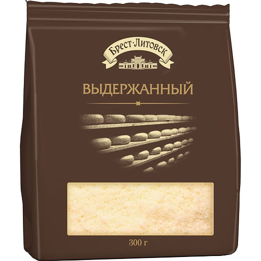 Сыр твердый Брест-Литовск выдержанный экстра (тертый) 300г ОАО Савушкин продукт Беларусь Савушкин продукт
