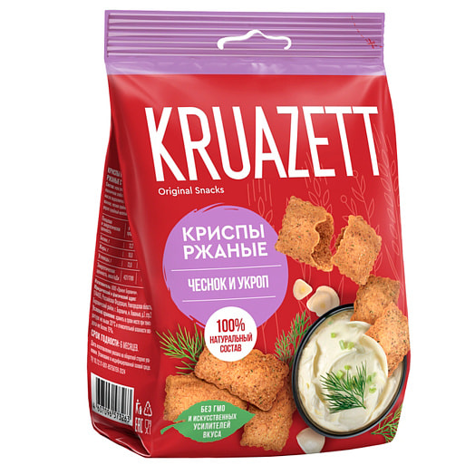 Криспы Круазетт ржаные с чесноком и укропом 70г ООО Ориент Продактс Россия Круазетт