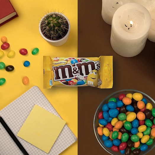 Драже М&М 45г с арахисом и молочным шоколадом Россия