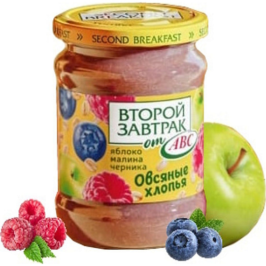 Десерт фруктовый яблоко,малины,черника,хлопья 250мл ст/б ОДОФирма АВС Беларусь