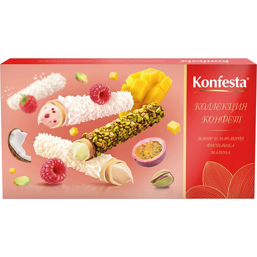 Конфеты Конфеста Ассорти (малина, манго-маракуйя, фисташка) 150г Россия