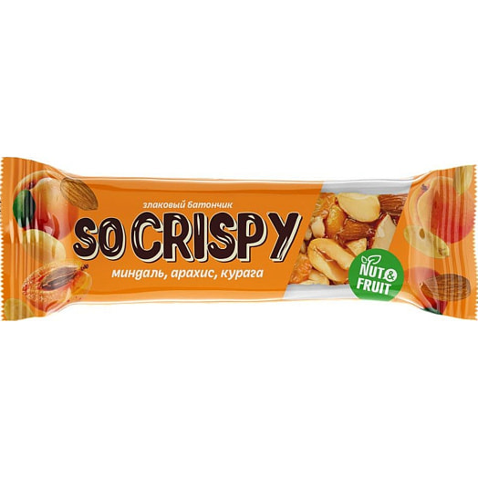 Батончик So crispy арахис, миндаль, курага 35г Россия Невский кондитер