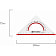 Треугольник с транспортиром Brauberg 45*13см,прозр. арт.210293 Китай
