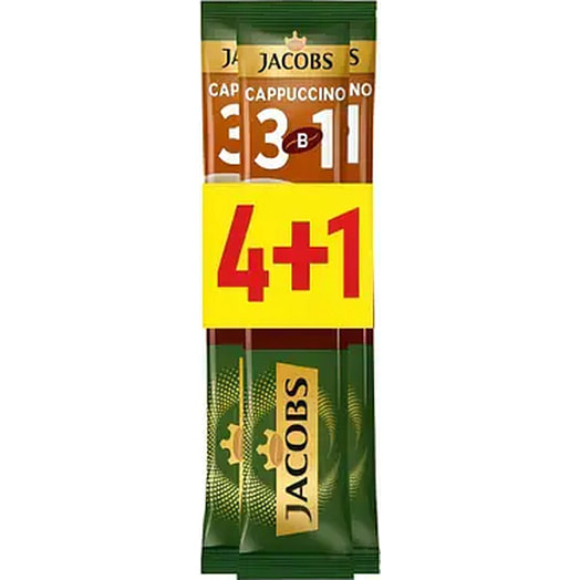 Набор Jacobs 3в1 Капучино, Напиток кофейный раствор 55г Россия
