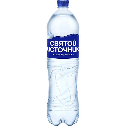 Вода природная питьевая Святой источник 1.5л газированная Россия