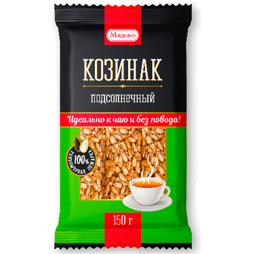 Козинак подсолнечный  Восточные сладости 150г ПЭТ типа карамели РФ Мишкино счастье